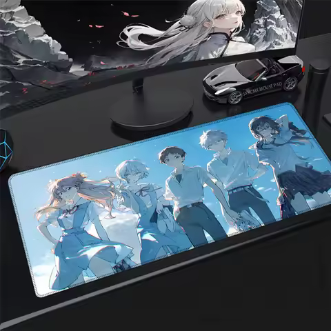 Mousepad Classic NERV Mouse Pad EVA N-Neon G-Genesis E-Evangelion Lock Edge Computer Pad for Office 
