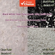 Fuse Beads H7 Black H2 White H1 Clear 2.6mm Large Refill Pack Around 10000pcs 100g DIY Pixel Handmad