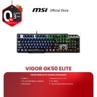 MSI VIGOR GK50 ELITE KAILH BLUE (คีย์บอร์ดเกมมิ่ง คีย์บอร์ดไฟ RGB รองรับการตั้งค่า Dragon Center) [P
