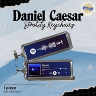 Fanmade Daniel Caesar Inspired Spotify Keychains Scannable code minimalist song keychain