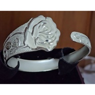 F0020: Gelang 999 silver tulen, berat 32g, saiz cincin: snap boleh adjust saiz 59.3___68.4mm, lebar: