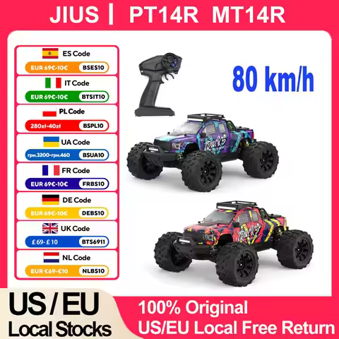 JIUSI PT14R MT14R 1/14 4WD RC Car 80km/h Brushless 2.4G Remote Control Racing Car High Speed Off-roa