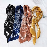 Square silk scarf for women 70 70x70cm turban bandana, beautiful, high-quality head covering to make
