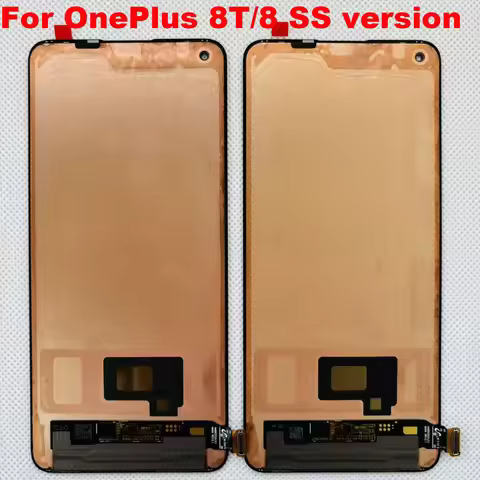 6.55" Original AMOLED For OnePlus 8T 1+8T KB2001 LCD Display Screen+Touch Panel Digitizer Frame For