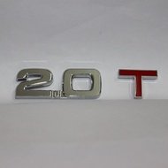 1 Piece 2.0T 3D Emblem 2.0 T Car Trunk Badge Sticker VW Rear Decal GTI