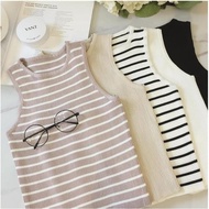 Woman Blouse Knitwear Shirt Knitwear Top Woman Top Korean Stripes BodyCon