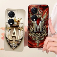 Honor X7B Case Cover Luxury A-Z Letters 2D Painted Silicone Phone Casing CLK-LX1 CLK-LX2 CLK-LX3