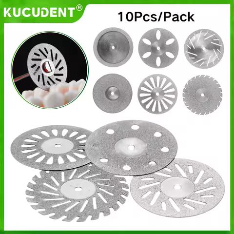 10pcs Dental Diamond Disc 0.20mm Ultra-thin Double Sided Grit Cutting Tool C19/220 11 Sizes Dental L