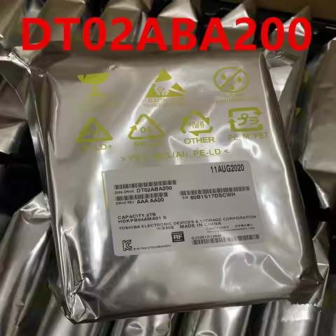 New Original Hard Disk For Toshiba 2TB SATA 3.5" 64MB 5400RPM For DT02ABA200