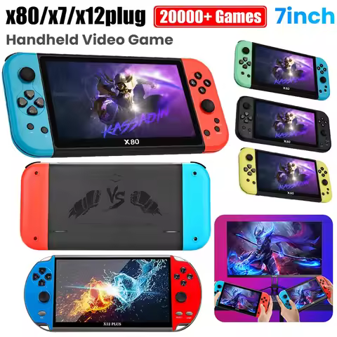 X80 X12 Plus X7 Video Game Console Built-in 20000+ Retro Games Portable Handheld Game Console HD TV 