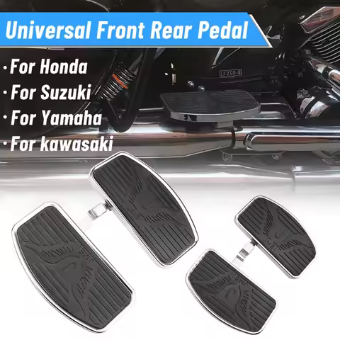 Universal Motorcycle Front Rear Driver Passenger Footrest Pedal Footboard Foot Peg For Honda Shadow 