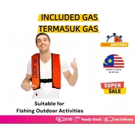 Life jacket with manual/automatic inflation and 33g inflation gas, water safety life jacket