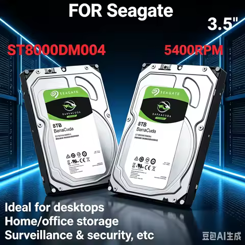 FOR Seagate BarraCuda 8TB Internal Hard Drive 3.5" SATA 6Gb/s, 5400 RPM, 256MB Cache, ST8000DM004, f