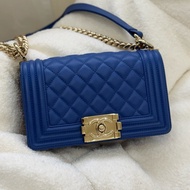 （包況新）Chanel boy20 藍金 牛皮 專櫃二十幾萬
