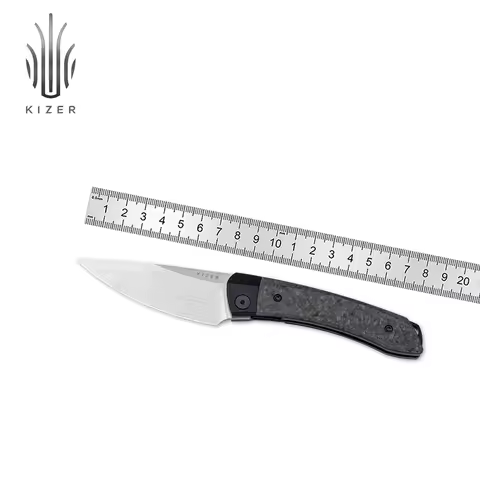 Kizer Folding Knife Mini MoMo Ki3663A2/Ki3663A3/Ki3663A4 Titanium Handle with S35VN/S90V/M390 Steel 