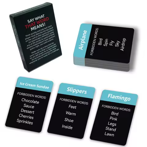 Word Guessing Card Game Say What That Word Means Is a Fun Tabletop Game for family Parties and Team