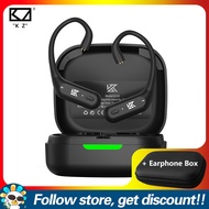 KZ หูฟังบลูทูธ XZ10แบบเกี่ยวหูฟังเพิ่มกล่องเก็บของสี่เหลี่ยม Faaeal PU QDC/S/c Pin ตะขอเกี่ยวหูโมดูล