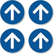 Mandatory Signs Directional Arrow, Mandatory Sign: Up, Bottom, Right, Left - Following DIN EN ISO 70