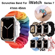 Elastic Scrunchies strap compatible with iWatch series 7 41mm fashion sport band compatible with iWa