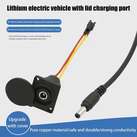 【C】DC2.1/ 2.5 Electric Bicycle Charging Head Li-on Battery Output Line 36V/48V Round Male And Female