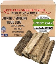 Master BBQ with Premium USA Smoking Wood Logs - 12 inches in Length, Up to 3 inches wide, Shipped in