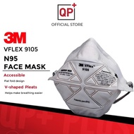 3M VFLEX 9105 N95 PARTICULATE RESPIRATOR FACE MASK N95 MEDICAL ANTI VIRUS FACE MASK TOPENG MUKA (1 PC)