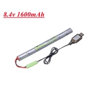 1-2PCS 7S 2/3A 8.4v 1600mAh Stick NIMH Airsoft Guns Battery Pack with Tamiya for Airsoft Mini AK ser