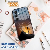 Softcase Glass Kaca SAMSUNG A34 & SAMSUNG A54 (5G) - Case Handphone SAMSUNG A34 & SAMSUNG A54 (5G) [