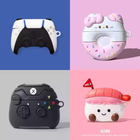 3D Earphone Case for AirPods 4 2024 Avocado Game Controller Cover for AirPods Pro 2 Charging Case He