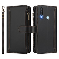 PU Flip Case for VIVO S60 S50 Pro Mini Y21 Y21S Y21T Y21E Y31D Y51 Y05 zipper wallet style leather p
