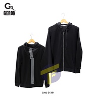 GHD21361 Black/Dark Blue/Dark Grey- GERON Men Zip Hoodie Jacket / Sweater / Hoodie Jaket Lelaki Leng