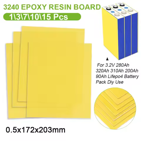 3240 Insulation Epoxy Plate 203x172x0.5mm Single Sided Adhesive for 3.2V 280Ah 320Ah 310Ah 90Ah Life