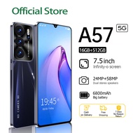 【COD】New Smartphone Original OPP0 A57 7.5 inch mobile phone murah original 2022 specials RAM 12GB RO
