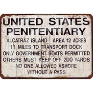 2D Alcatraz USA Jail Repro - Alcatraz Prison Reproduction Aluminum Sign made in USA