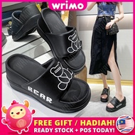 READY STOCK💝WRIMO 9CM Wranbear Sandal Women Shoes Woman Casual Sandals Shoe Kasut Tinggi Perempuan W