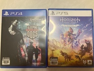ps4 sleeping dog,ps5 horizon zero dawn