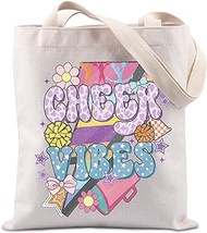 Cheerleader Gift Cheer Handbag Cheer Coach Gift Cheer Vibes Tote Bag for Girls Daughter