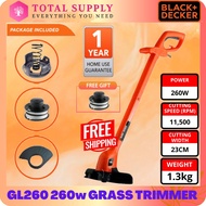 【FREE SHIPPING】GL260-B1 BLACK+DECKER GRASS STRING TRIMMER 260W FOC SPOOL LINE B+D BLACK DECKER GL260