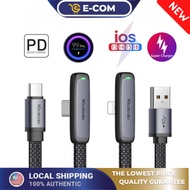 (1Yrs Wrranty) MCDODO Zebra Series Type-C 90 Degree Data Cable 1.2m 1.8m Compatible for 36W Type-C C