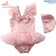 【現貨免運】女寶寶可愛泳裝女童連身裙式2-8歲3小女孩紗裙粉色美人魚遊泳衣服
