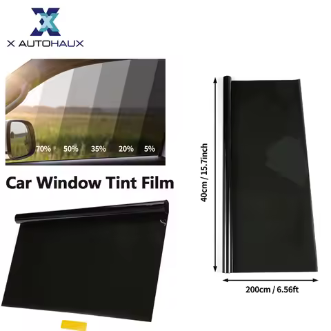 X Autohaux Carbon 2 PLY Car Window Tint Film 40cm x 2m VLT 2%-14% IRR 25%-80% UVR 47%-64% Privacy Fi