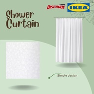 Shower curtain, white, 180x200 cm LANGSIR TEMPAT MANDI