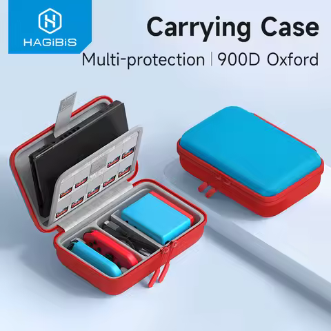 Hagibis Portable Carrying Case for Switch/OLED Full Protection Carrying Travel Bag Hard-Shell for Sw