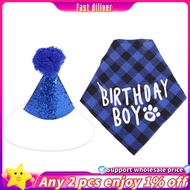 Dog Birthday Party Supplies,Pet Birthday Hat and Boy Doggy Birthday Bandana Set