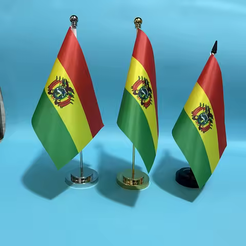 SKY FLAG Office Desk Flag Of Bolivia flag 14x21cm polyester Bolivia National banner Desk Ornaments F