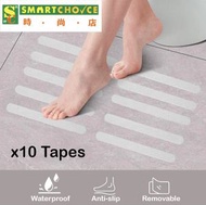 x10 防滑膠帶（自黏防水浴缸防滑貼）（樓梯地板廚房防滑條）（透明）（約 20 x 2 cm）