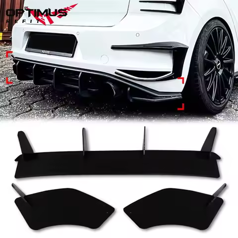 for VW Golf MK 7 GTI 7 GTI Golf MK7 GTI Sedan Rear Bumper Diffuser Logo Spoiler Splitter Accessory