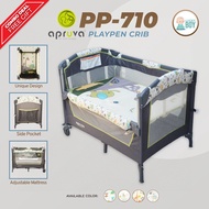 Apruva PP-710 Playpen Crib for Baby with Mosquito Net Green