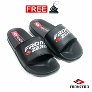 Fromzero - Sandal Slop Cassual Pria Wanita Black IN Original