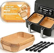 Pack of 100 Airfryer Baking Paper + 4 Pieces Airfryer Silicone Magnets, THAKOI Hot Air Fryer Accesso